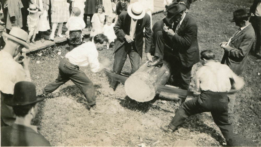 Log Sawing contest, Labour Day, date unknown